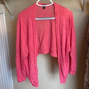 PINK OPEN FRONT SHRUG